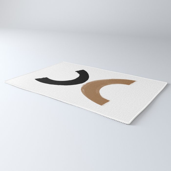 Beige and Black Collage Rug Gallery Image 3