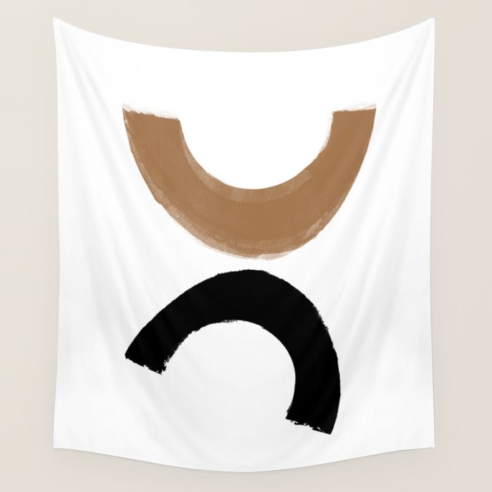 Beige and Black Collage Wall Tapestry Gallery Image 4