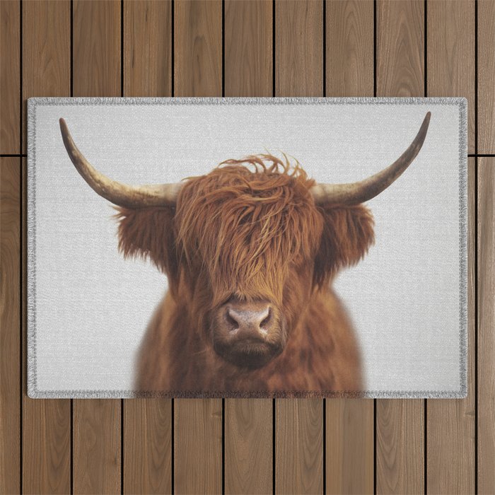 Highland Cow - Colorful Outdoor Rug Gallery Image 1