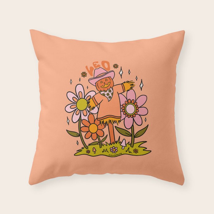 Leo Scarecrow Throw Pillow Gallery Image 1