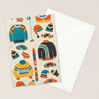 Vintage Skiwear Stationery Card Gallery Image 2