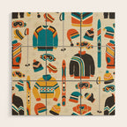 Vintage Skiwear Wood Wall Art Gallery Image 1