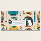 Vintage Skiwear Desk Mat Gallery Image 1