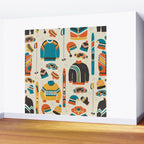 Vintage Skiwear Wall Mural Gallery Image 2
