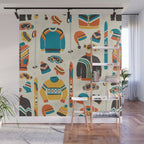 Vintage Skiwear Wall Mural Gallery Image 1