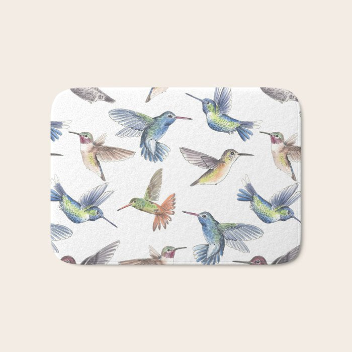 Hummingbirds Bath Mat Gallery Image 1