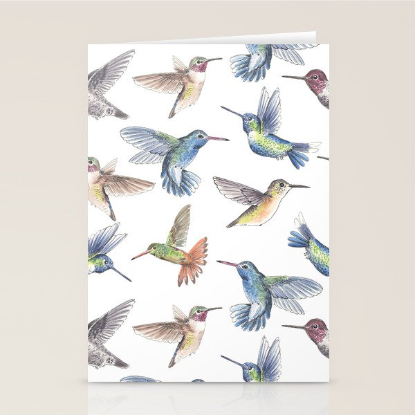 Hummingbirds Stationery Card Gallery Image 2