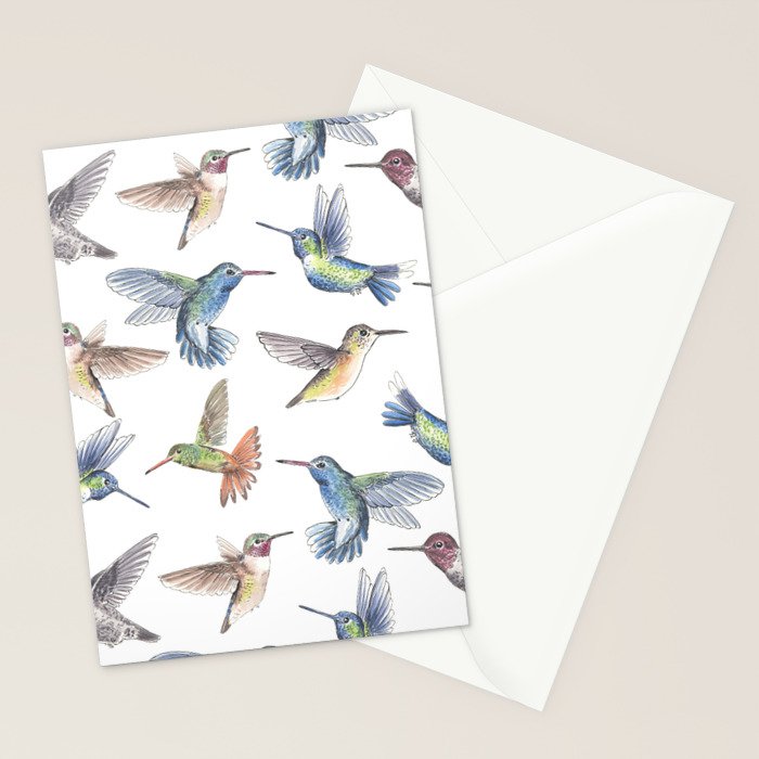 Hummingbirds Stationery Card Gallery Image 2