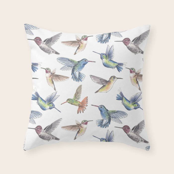 Hummingbirds Throw Pillow Gallery Image 6