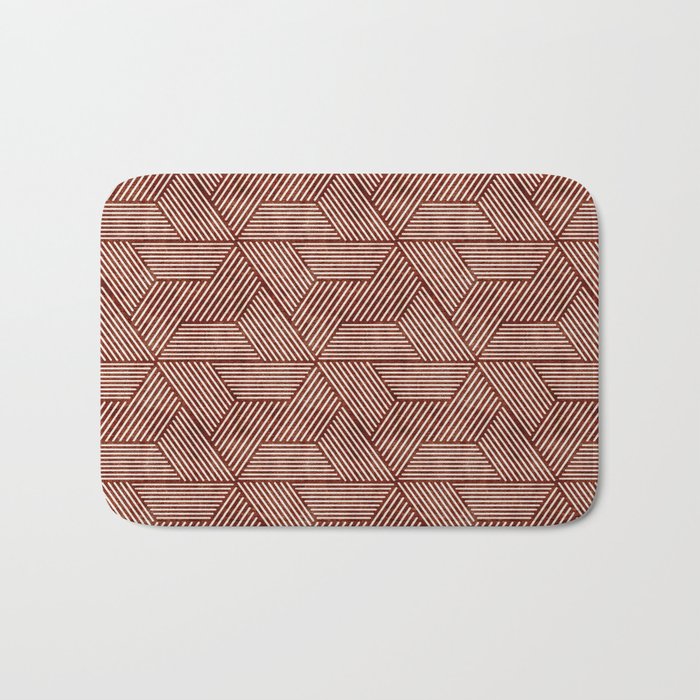 cadence triangles - rust Bath Mat Gallery Image 1