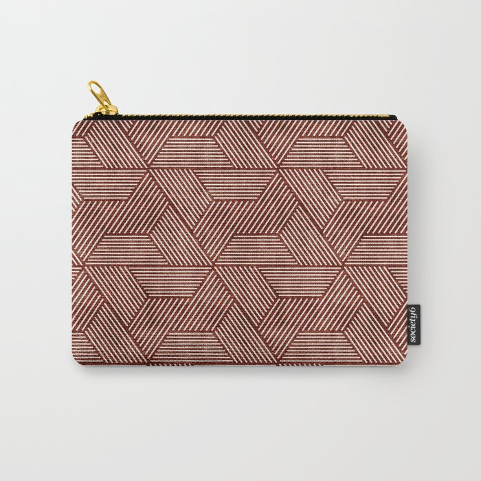 cadence triangles - rust Carry All Pouch Gallery Image 1