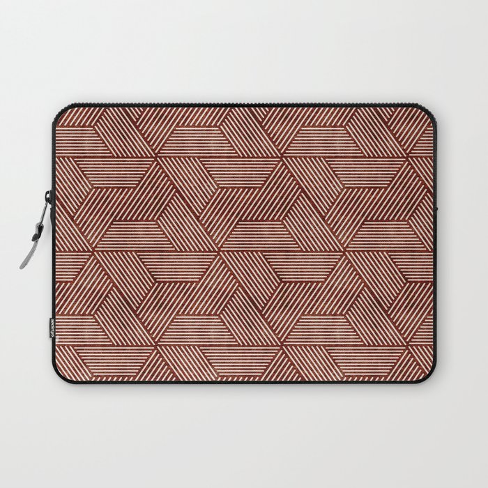 cadence triangles - rust Laptop Sleeve Gallery Image 1