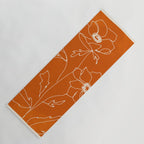 Line Drawing Flowers Yoga Mat Gallery Image 1