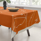Line Drawing Flowers Tablecloth Gallery Image 3