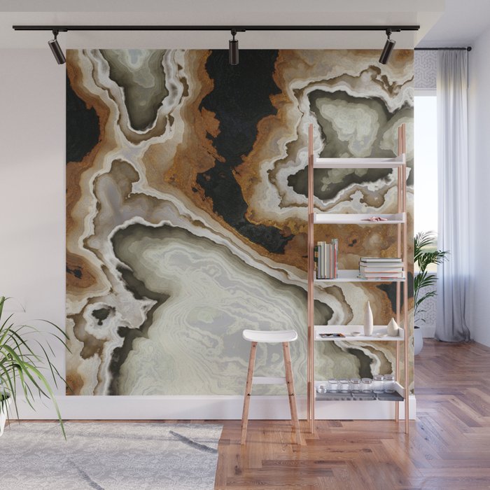 Ivory Agate Abstract Wall Mural Gallery Image 1