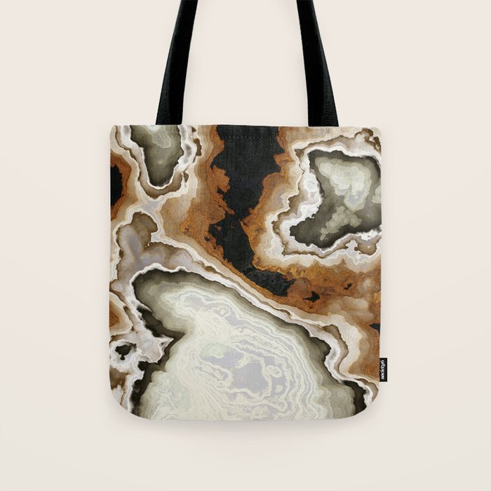 Ivory Agate Abstract Tote Bag Gallery Image 1