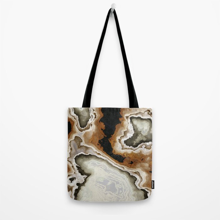 Ivory Agate Abstract Tote Bag Gallery Image 2