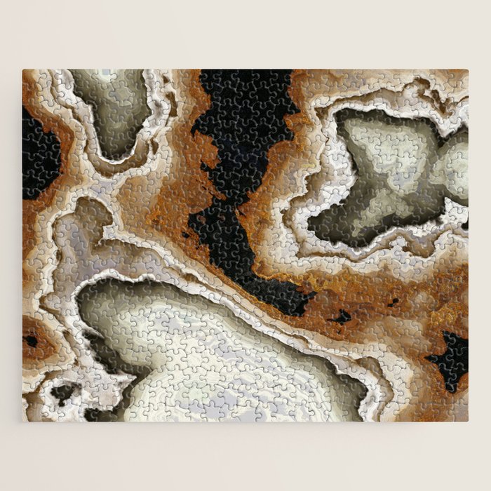 Ivory Agate Abstract Jigsaw Puzzle Gallery Image 1