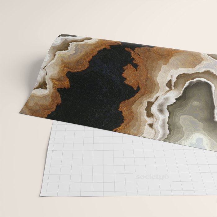 Ivory Agate Abstract Wrapping Paper Gallery Image 2