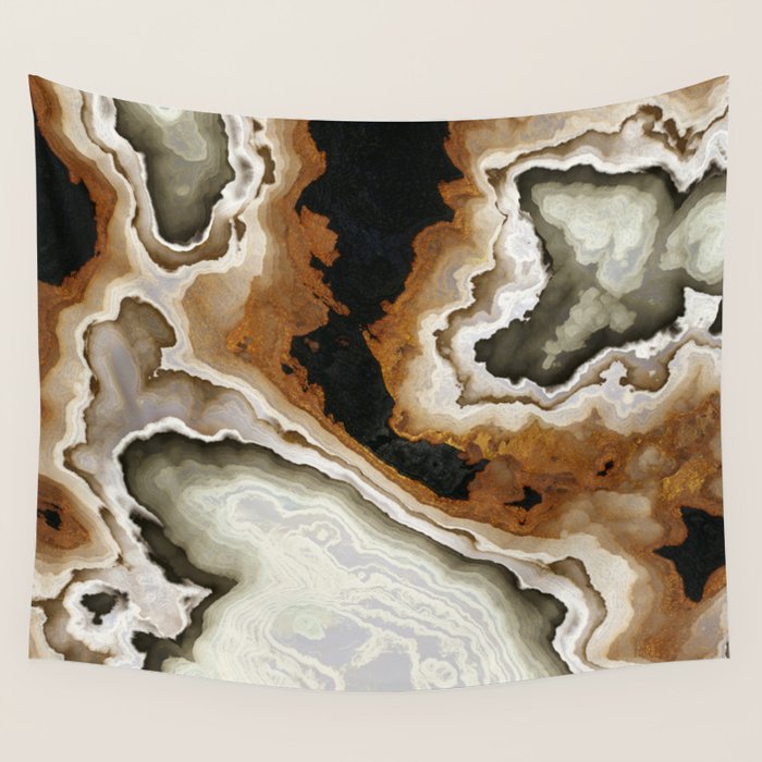 Ivory Agate Abstract Wall Tapestry Gallery Image 4