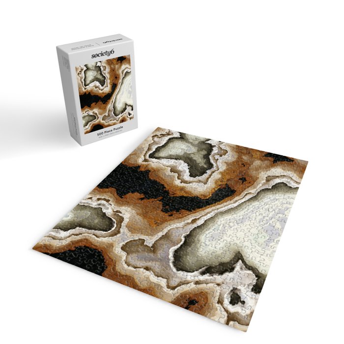 Ivory Agate Abstract Jigsaw Puzzle Gallery Image 2