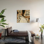 Ivory Agate Abstract Wood Wall Art Gallery Image 2