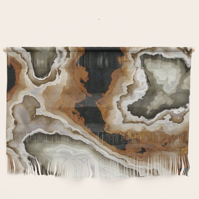Ivory Agate Abstract Wall Hanging Gallery Image 1