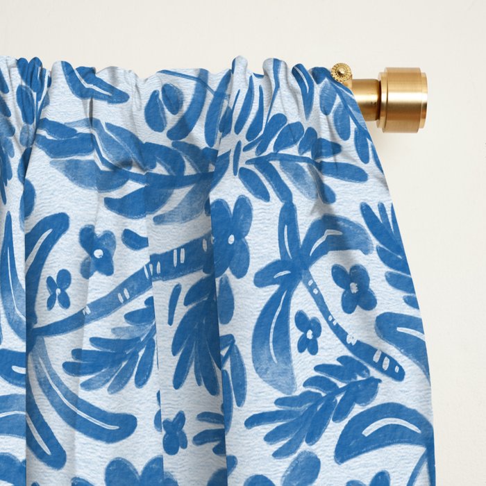 Tropical Palms Breeze Window Curtain Gallery Image 2