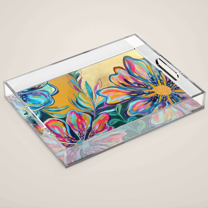 EttaVee Gilded Garden Acrylic Tray Gallery Image 1