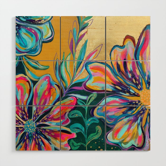 EttaVee Gilded Garden Wood Wall Art Gallery Image 1