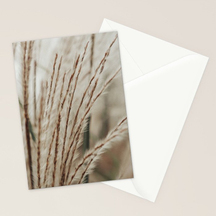 Neutral Botanical Abstract 2 x autumn plant photograph Stationery Card Gallery Image 2