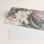 Vintage & Shabby Chic - Sepia Pink Tropical Bird Summer Garden Wrapping Paper Gallery Image 2