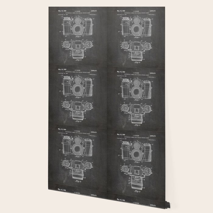Camera Patent - Photography Art - Black Chalkboard Wallpaper Gallery Image 2
