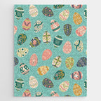 Floral Easter Eggs - Aqua Jigsaw Puzzle Gallery Image 1