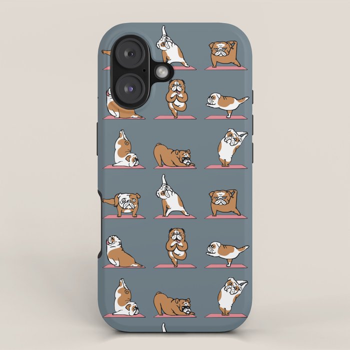 English Bulldog Yoga iPhone Case Gallery Image 1