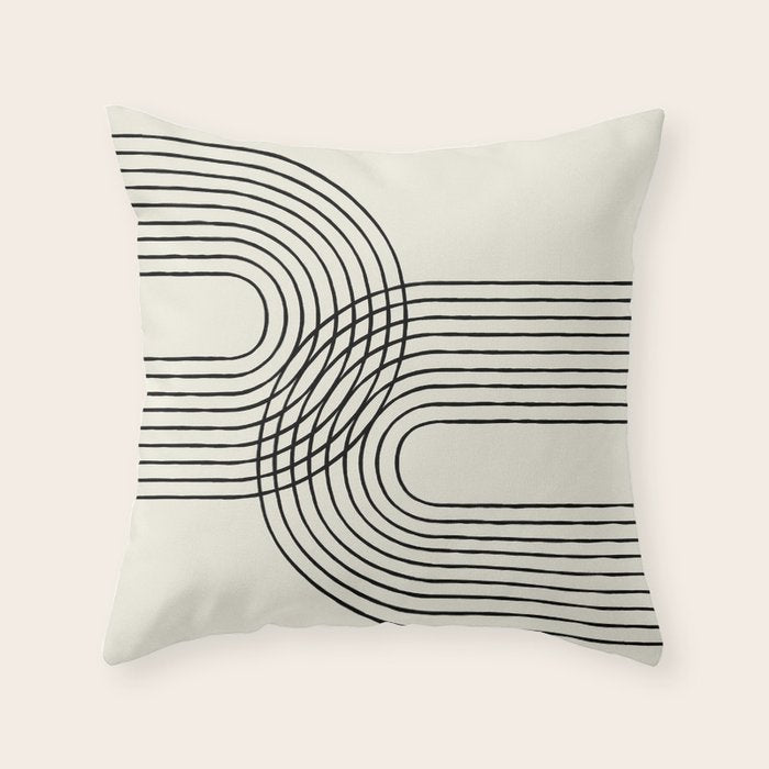 Arch duo 2 Mid century modern Throw Pillow Gallery Image 6
