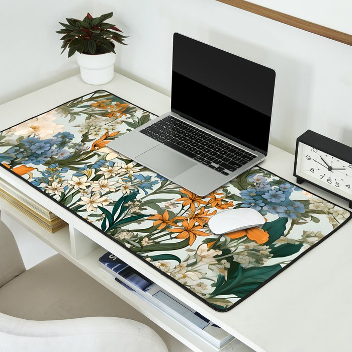 Countryside Bloom Floral Cottage Allure Desk Mat Gallery Image 2