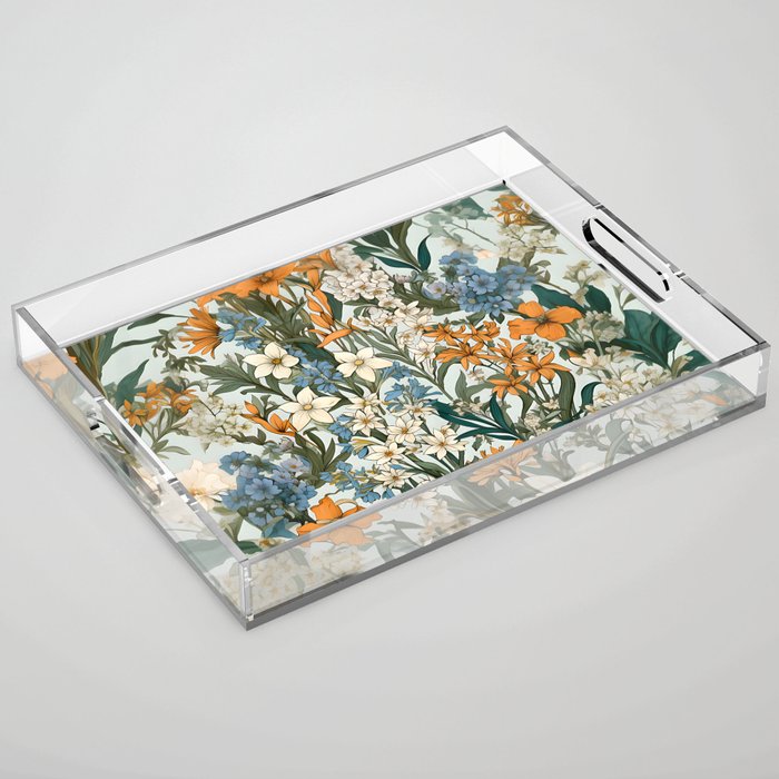 Countryside Bloom Floral Cottage Allure Acrylic Tray Gallery Image 1