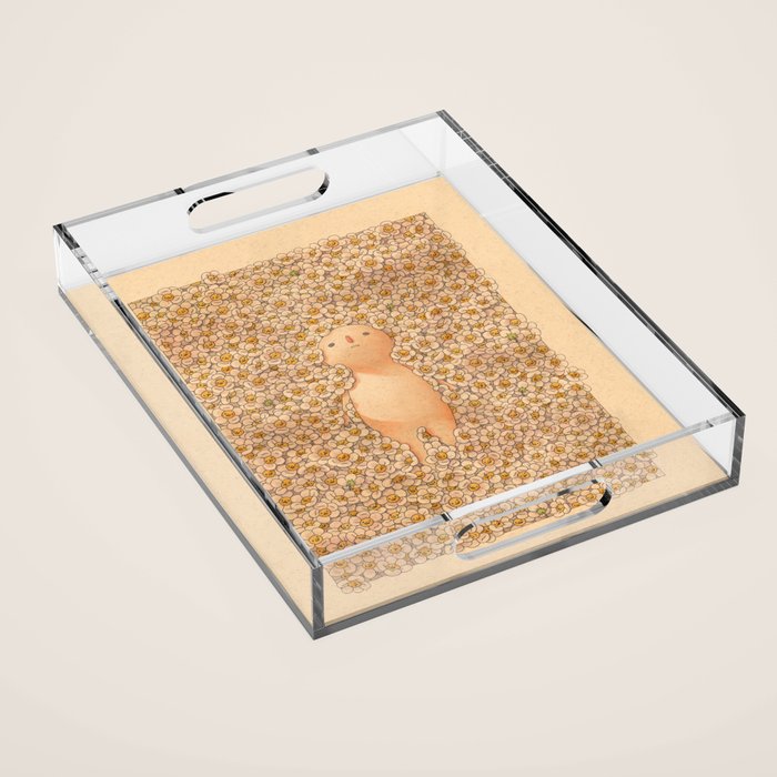Daisy Field Acrylic Tray Gallery Image 1