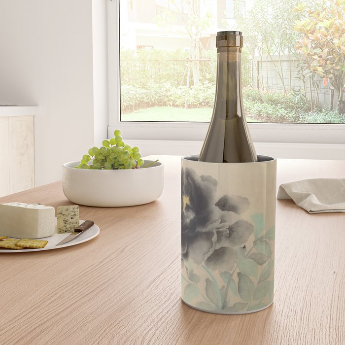 Japanese Showa Period Black Peonies - Gyoshu Hayami Wine Chiller Gallery Image 4