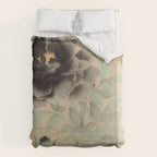 Japanese Showa Period Black Peonies - Gyoshu Hayami Duvet Cover Gallery Image 6