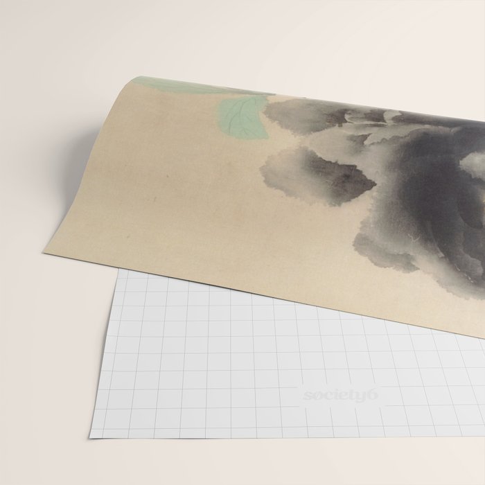 Japanese Showa Period Black Peonies - Gyoshu Hayami Wrapping Paper Gallery Image 2
