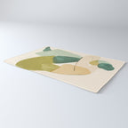 Sage Green Abstract Woman Painting Rug Gallery Image 3
