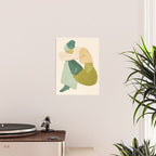 Sage Green Abstract Woman Painting Poster Gallery Image 2
