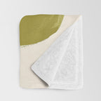 Sage Green Abstract Woman Painting Throw Blanket Gallery Image 3