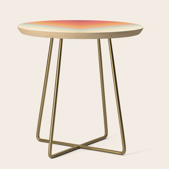 Rainbow Chevrons Side Table Gallery Image 1