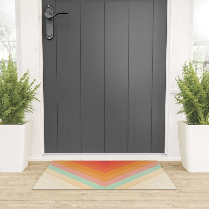 Rainbow Chevrons Welcome Mat Gallery Image 3