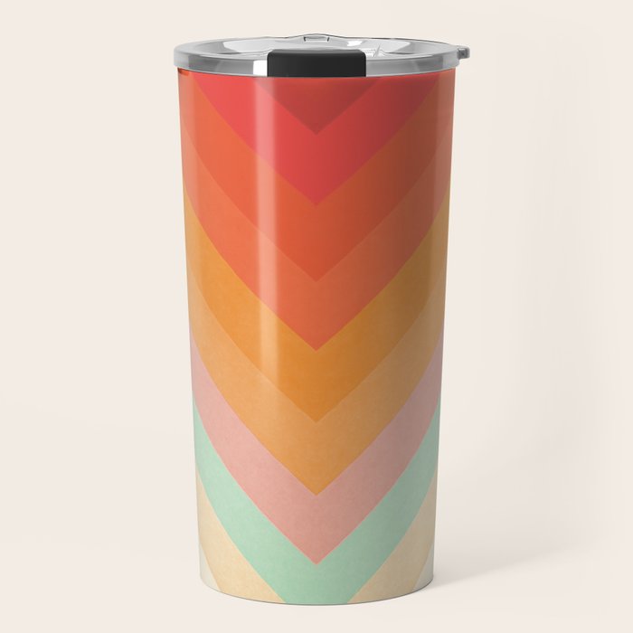 Rainbow Chevrons Travel Mug Gallery Image 1