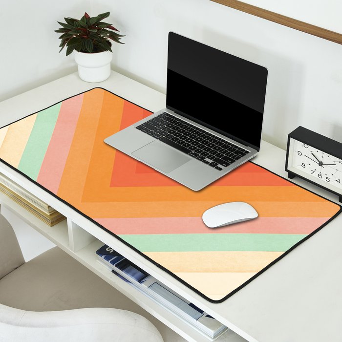 Rainbow Chevrons Desk Mat Gallery Image 2