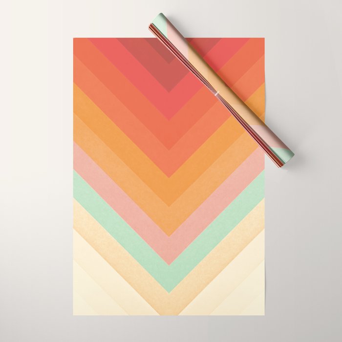 Rainbow Chevrons Wrapping Paper Gallery Image 1